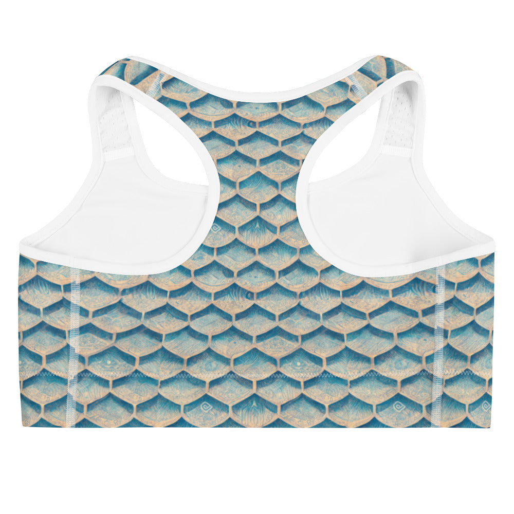 Seafoam Scales Sports bra