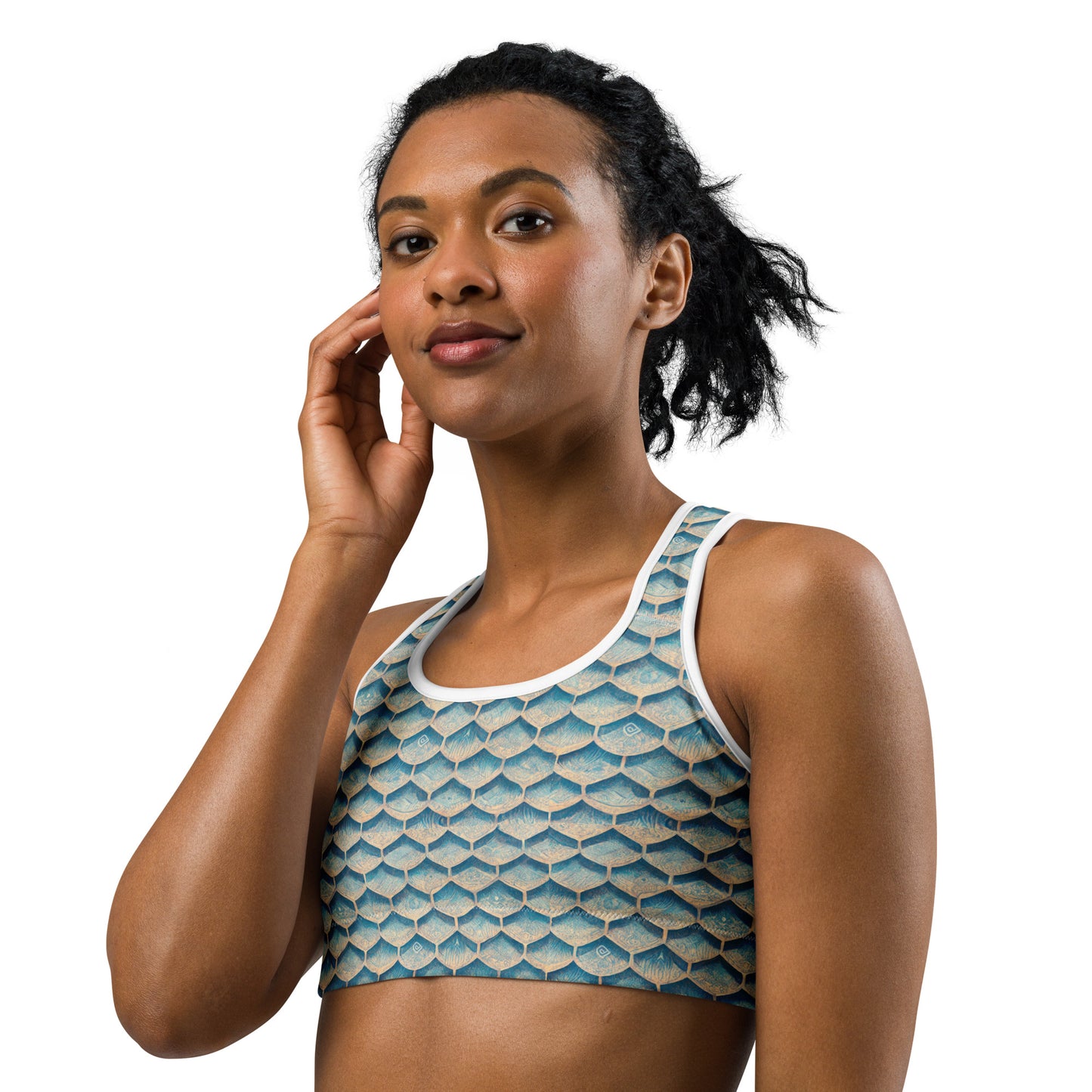 Seafoam Scales Sports bra