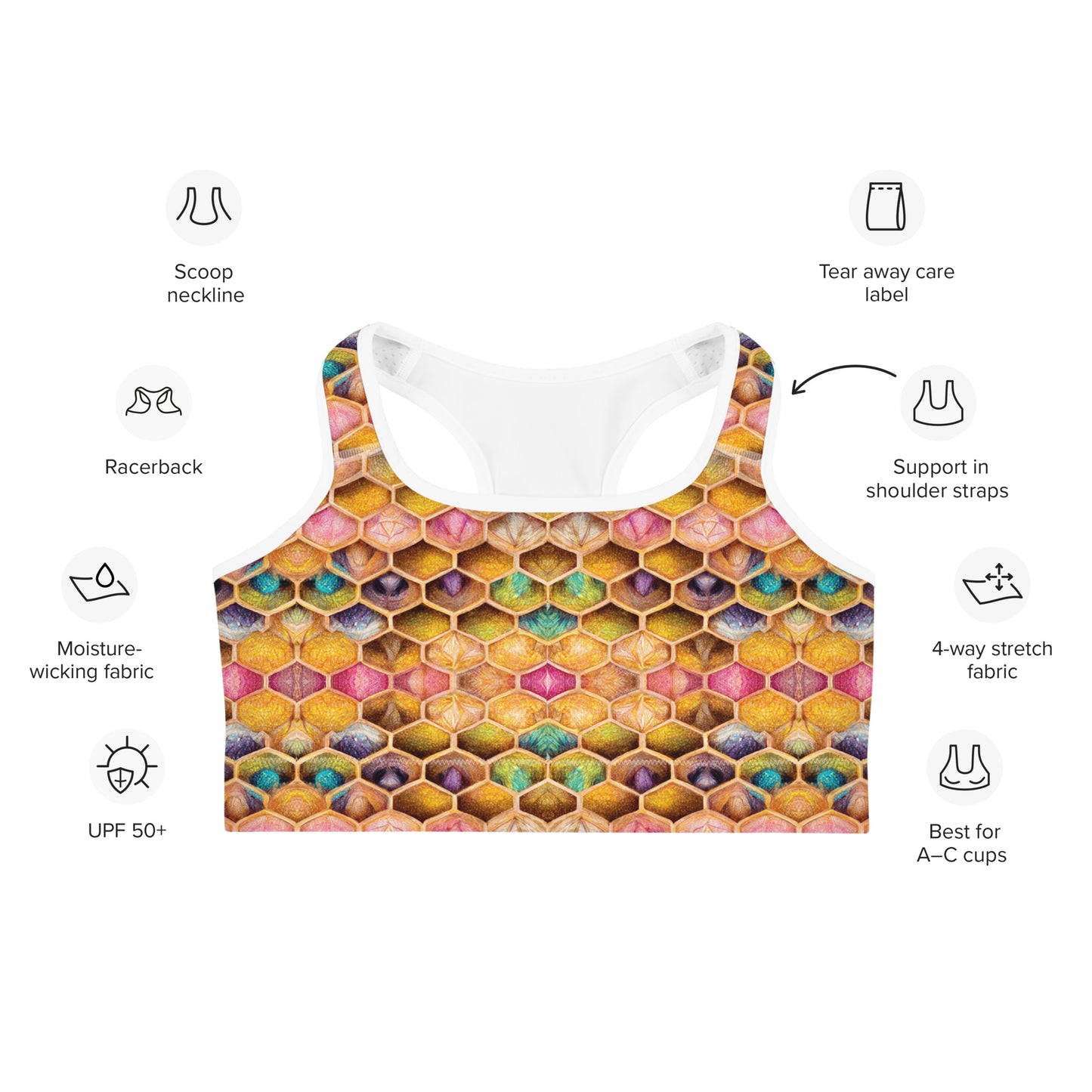 Rainbow Hive Radiance Sports bra