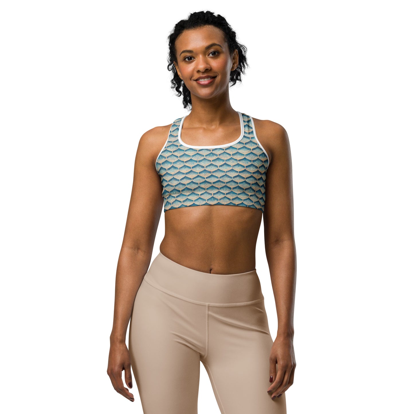 Seafoam Scales Sports bra