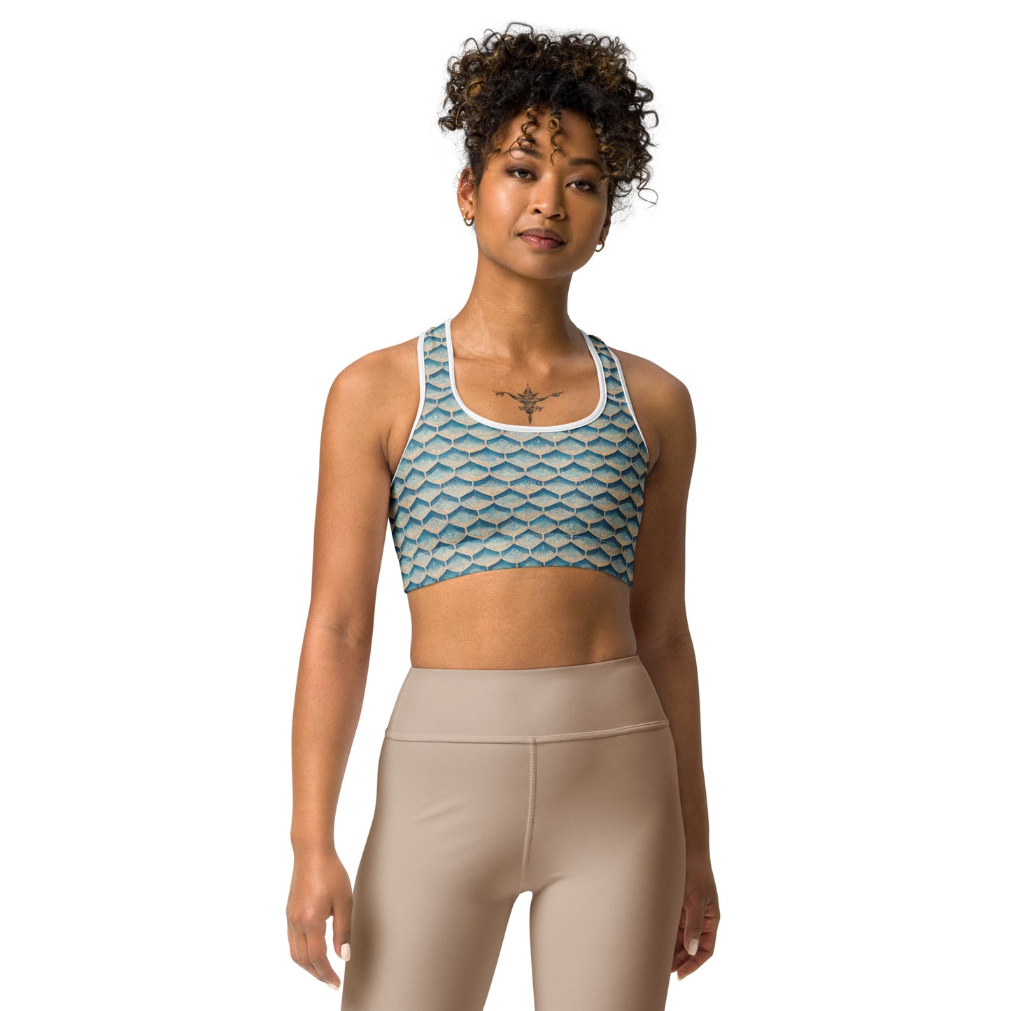 Seafoam Scales Sports bra