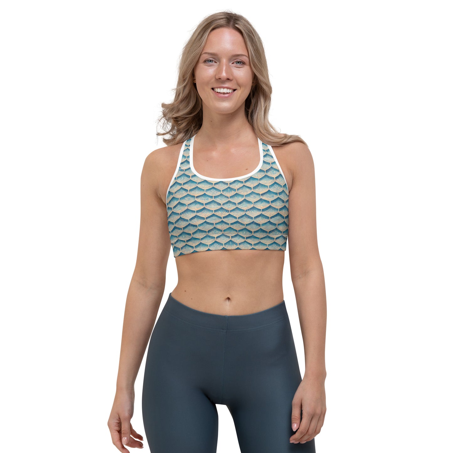 Seafoam Scales Sports bra