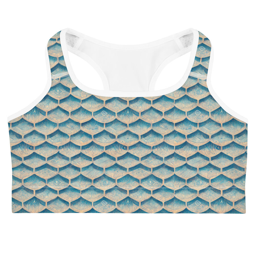 Seafoam Scales Sports bra