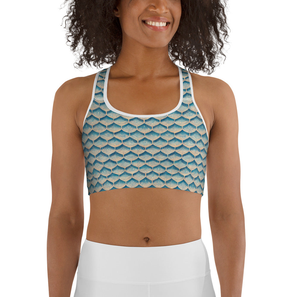 Seafoam Scales Sports bra