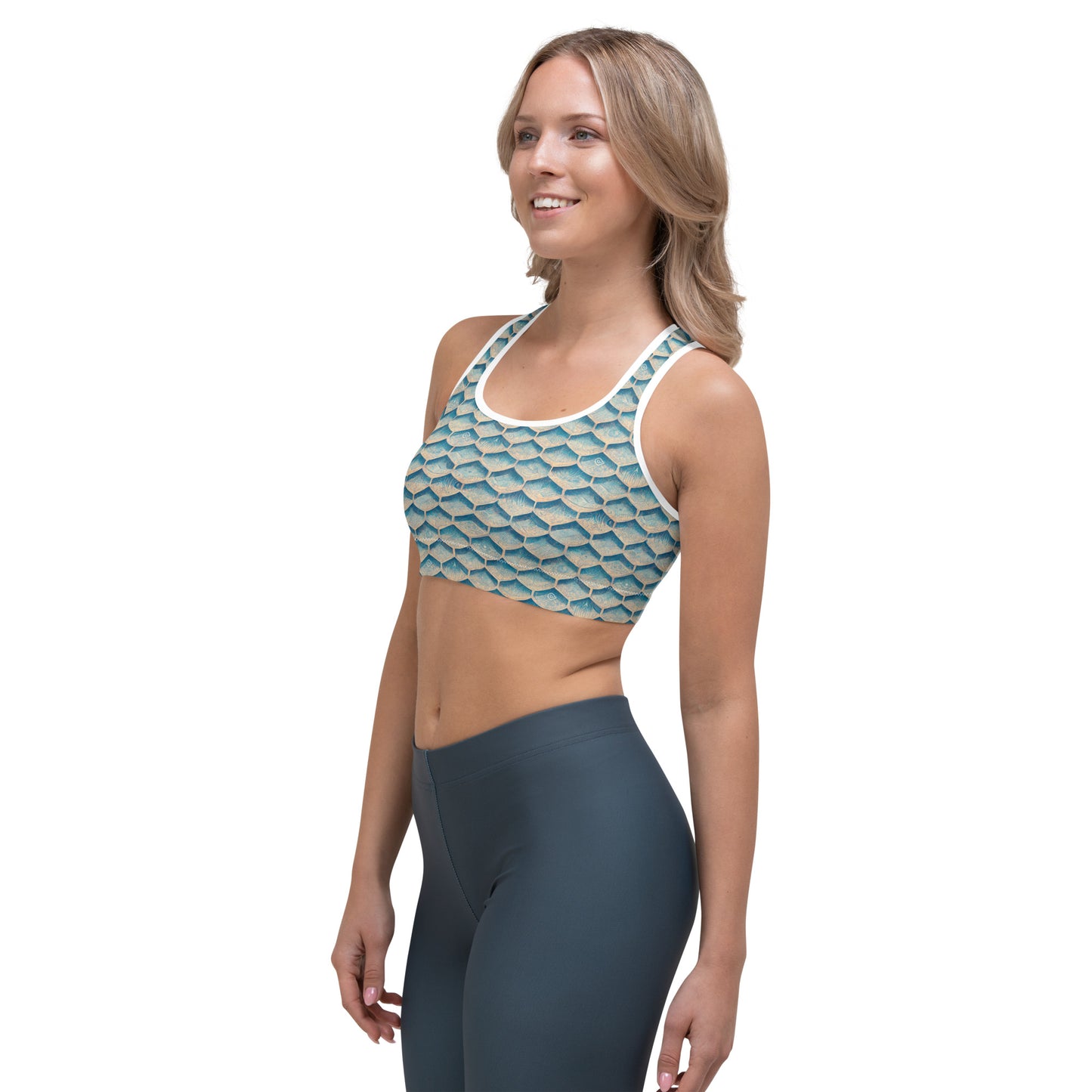 Seafoam Scales Sports bra