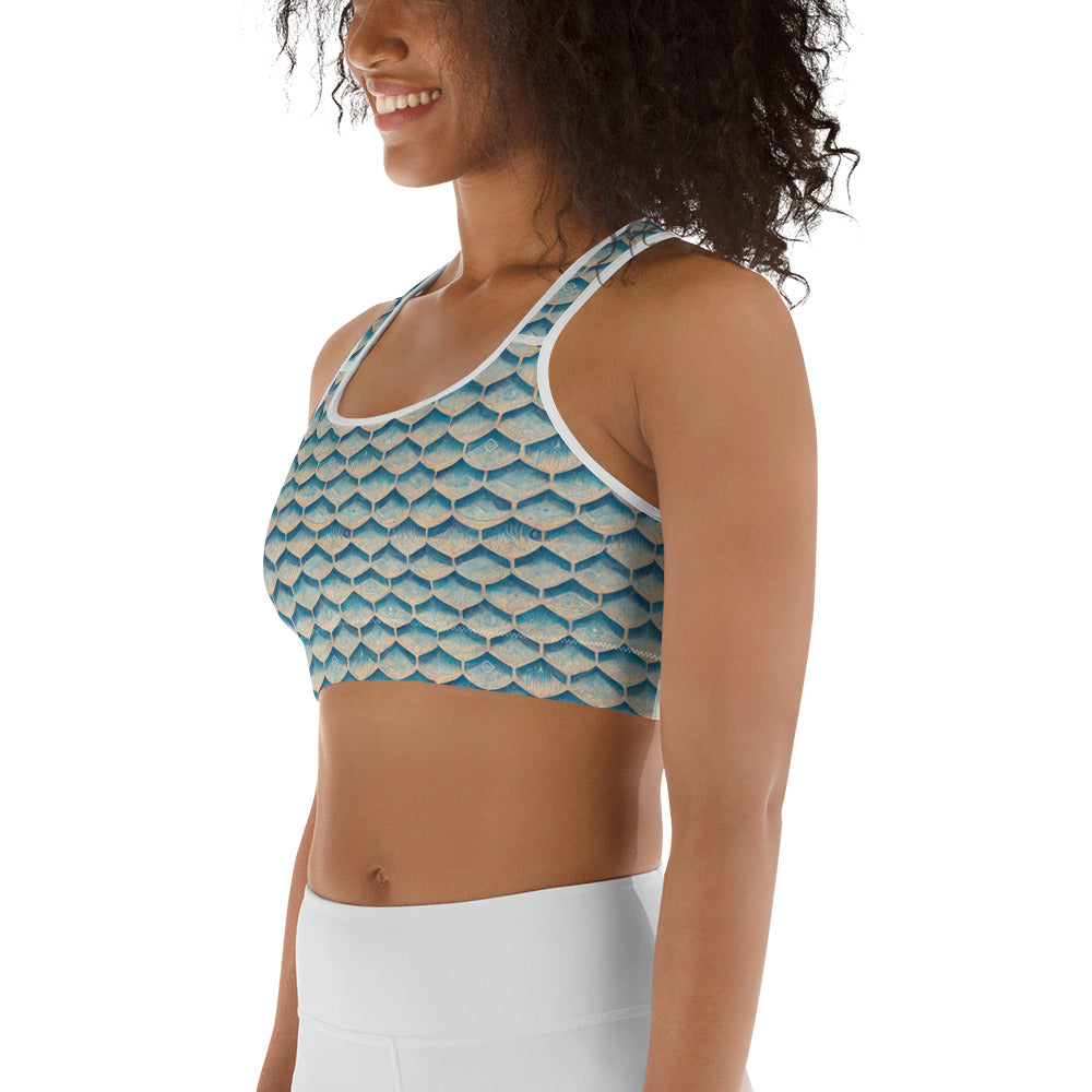 Seafoam Scales Sports bra