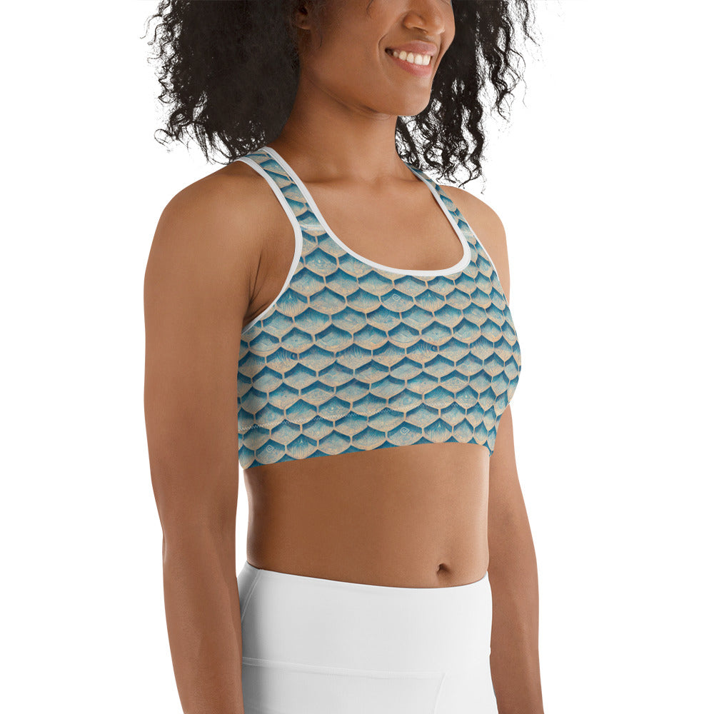 Seafoam Scales Sports bra