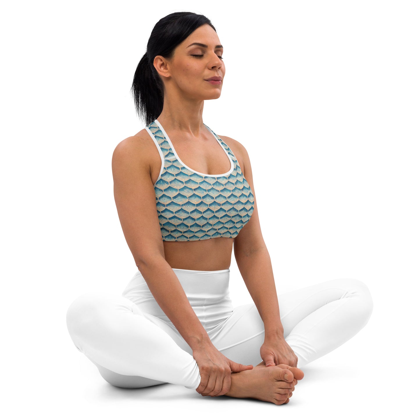 Seafoam Scales Sports bra