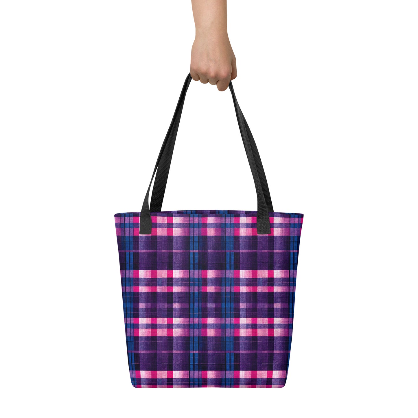 Berry Delight Plaid Tote bag