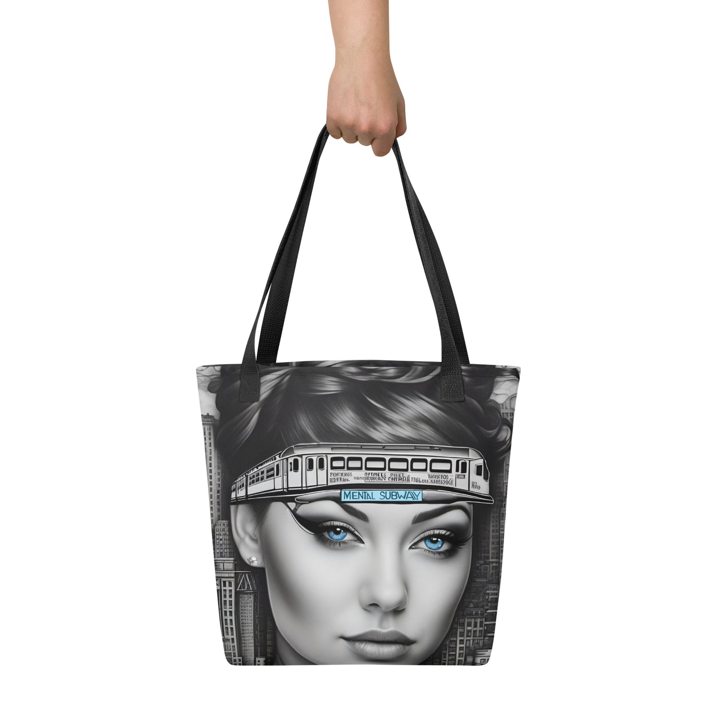 Riding the Mental Subway Tote bag