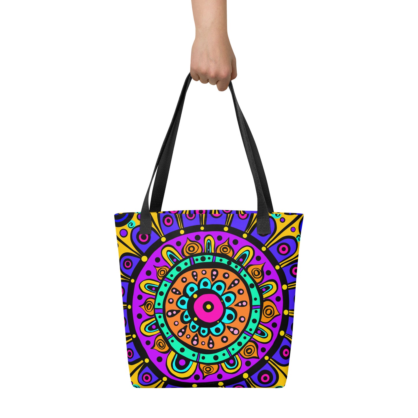 Mandala with Yellow Tote bag