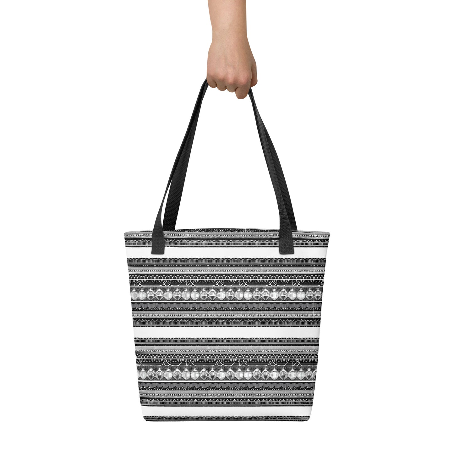 Monochrome Lanterns Tote bag