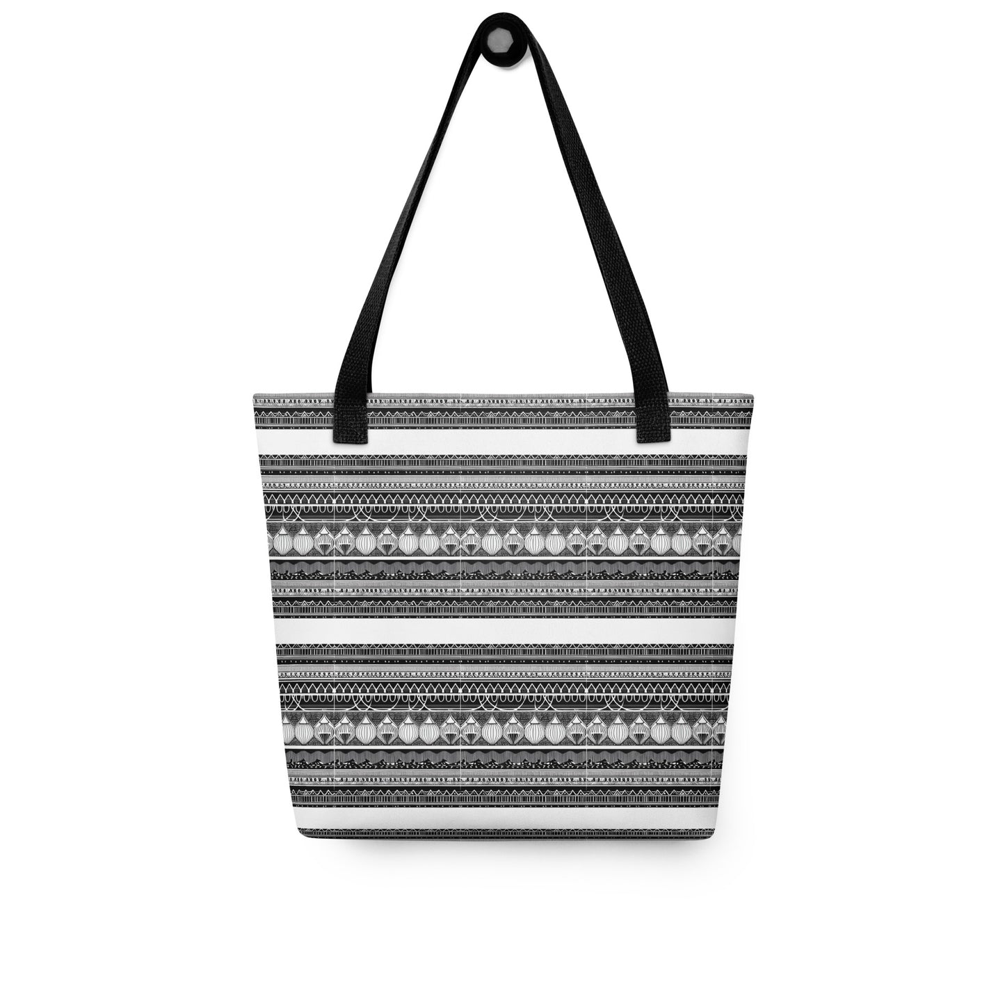 Monochrome Lanterns Tote bag