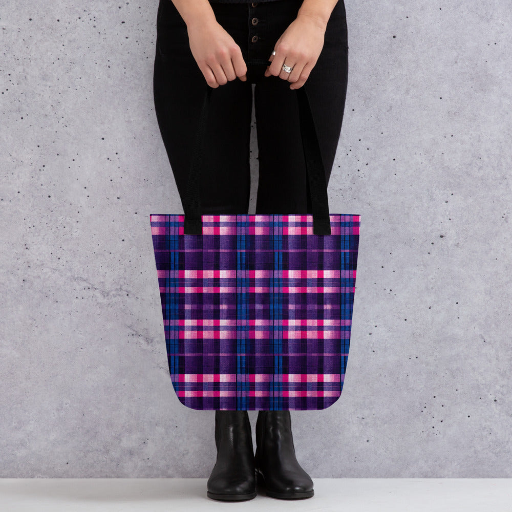 Berry Delight Plaid Tote bag