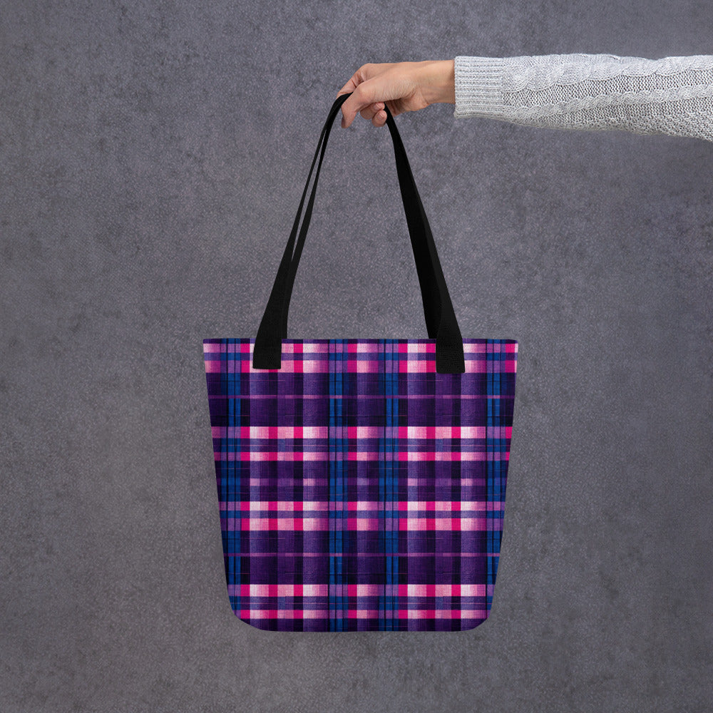 Berry Delight Plaid Tote bag