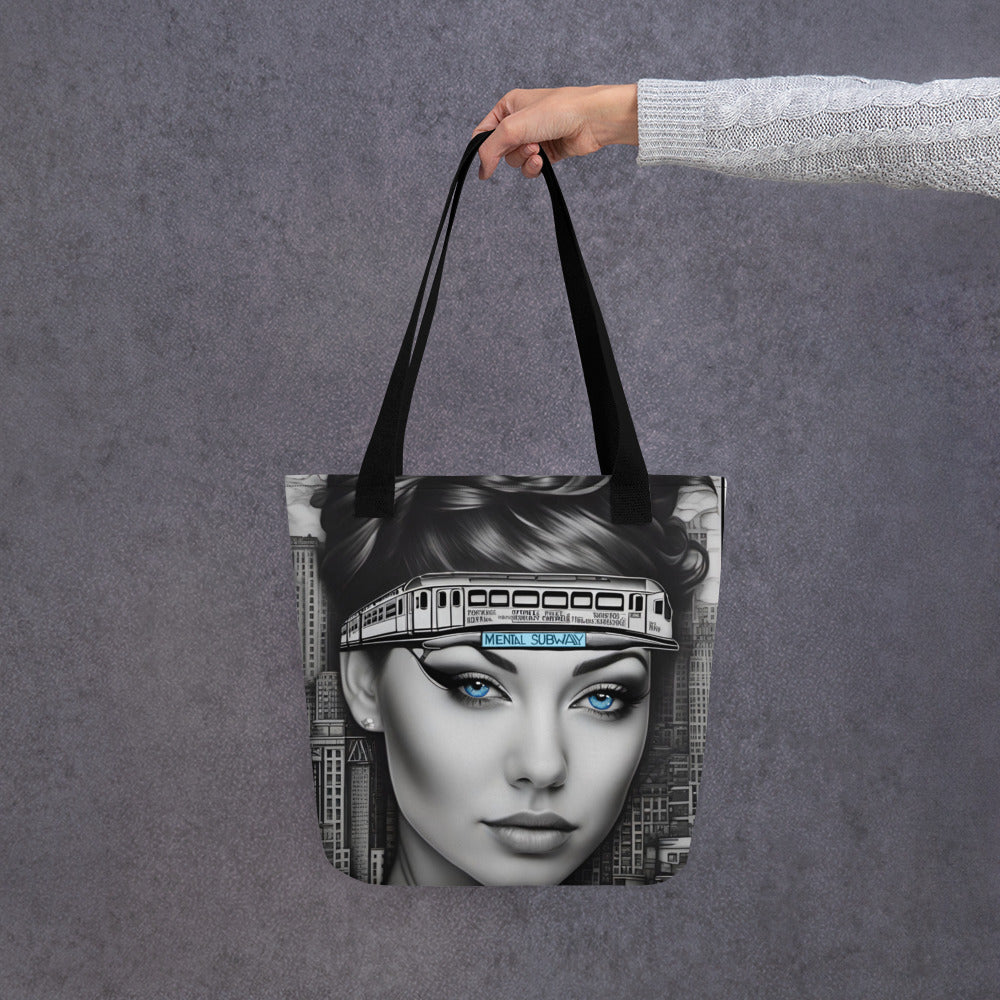 Riding the Mental Subway Tote bag