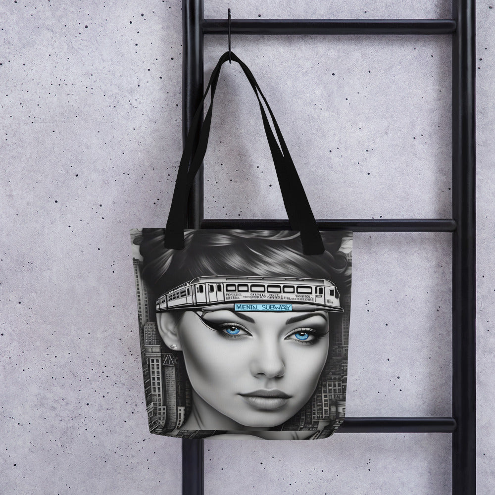 Riding the Mental Subway Tote bag