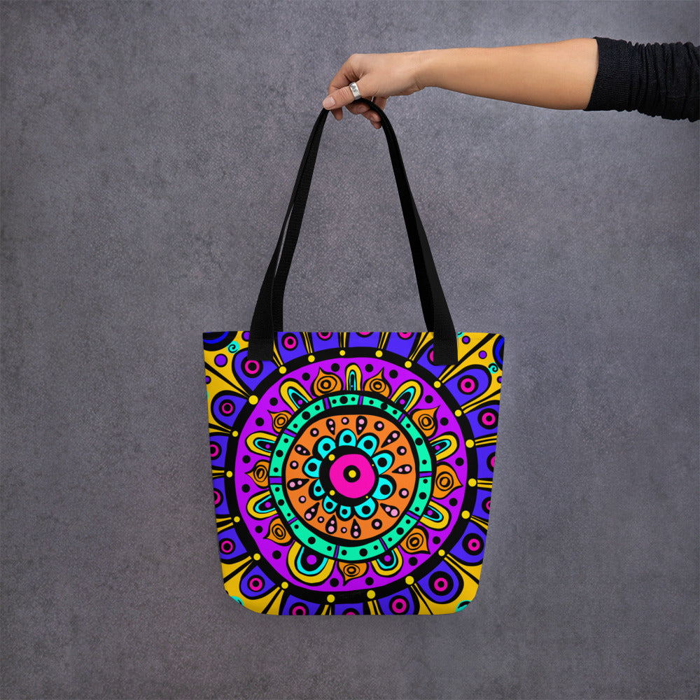 Mandala with Yellow Tote bag