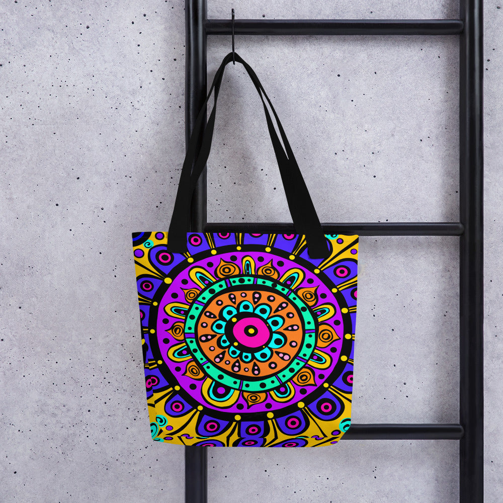 Mandala with Yellow Tote bag