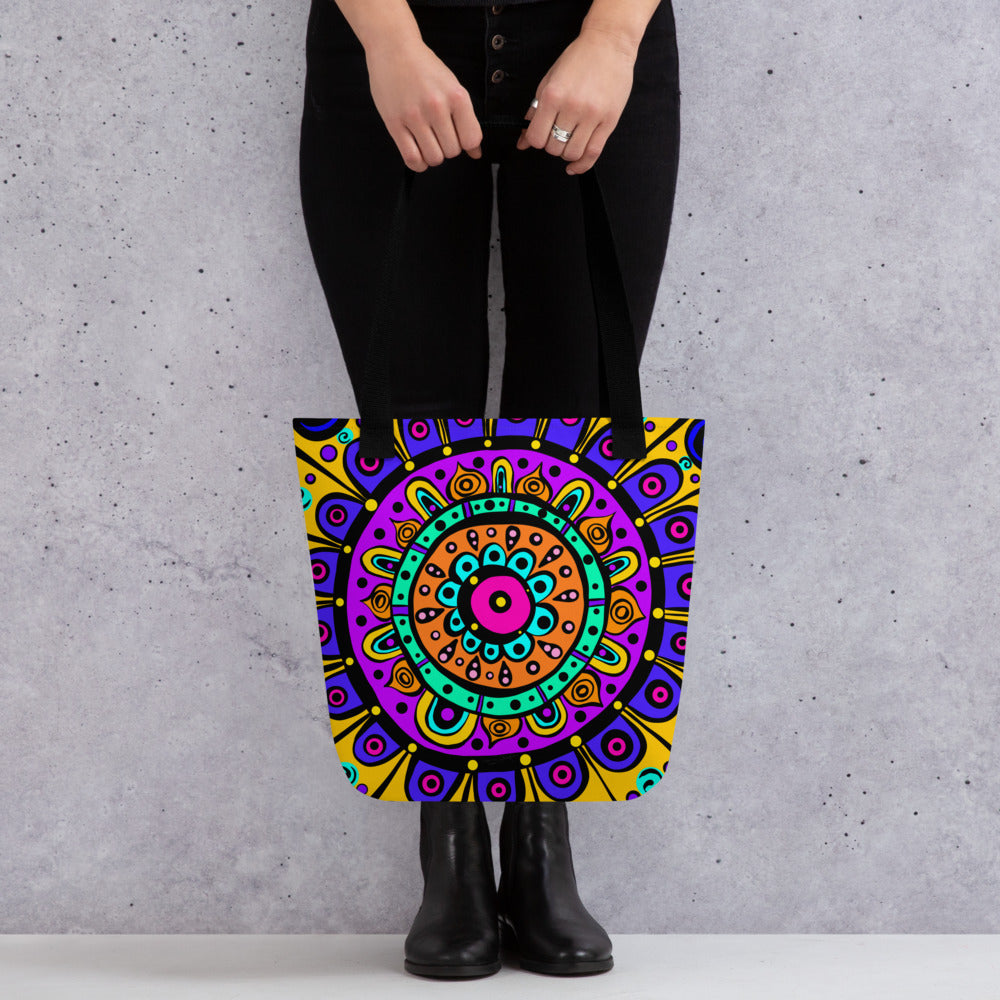 Mandala with Yellow Tote bag