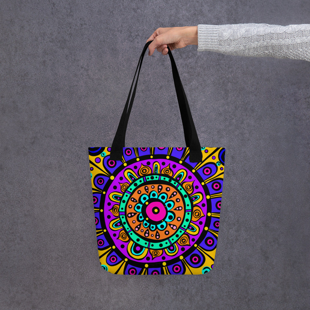 Mandala with Yellow Tote bag