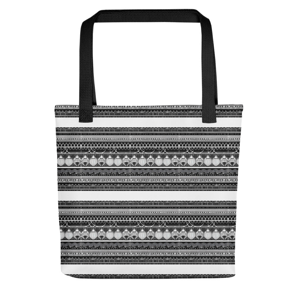 Monochrome Lanterns Tote bag