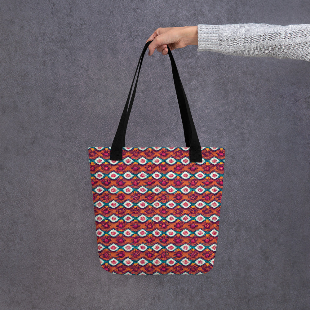 Pink and Orange Facets Tote bag