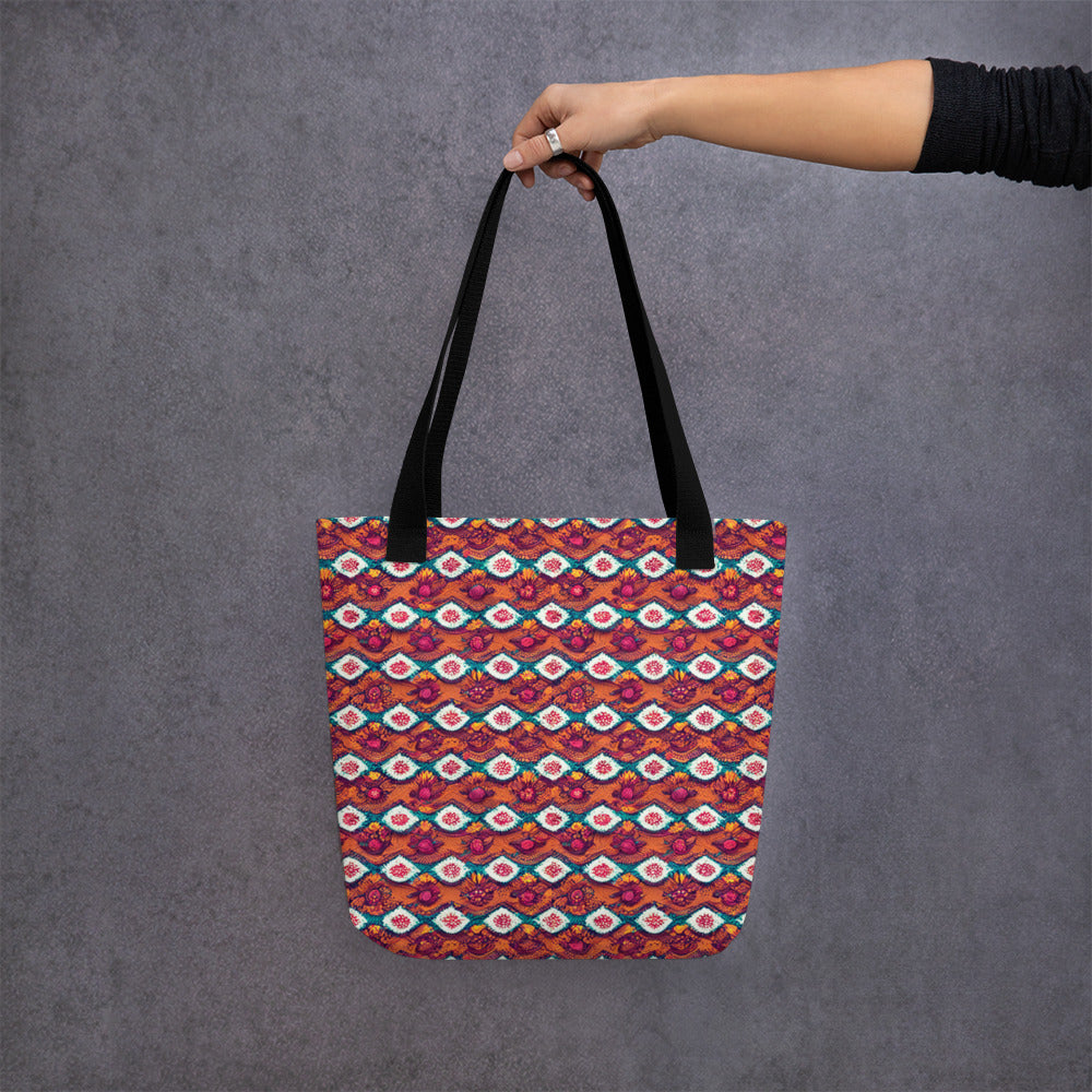 Pink and Orange Facets Tote bag