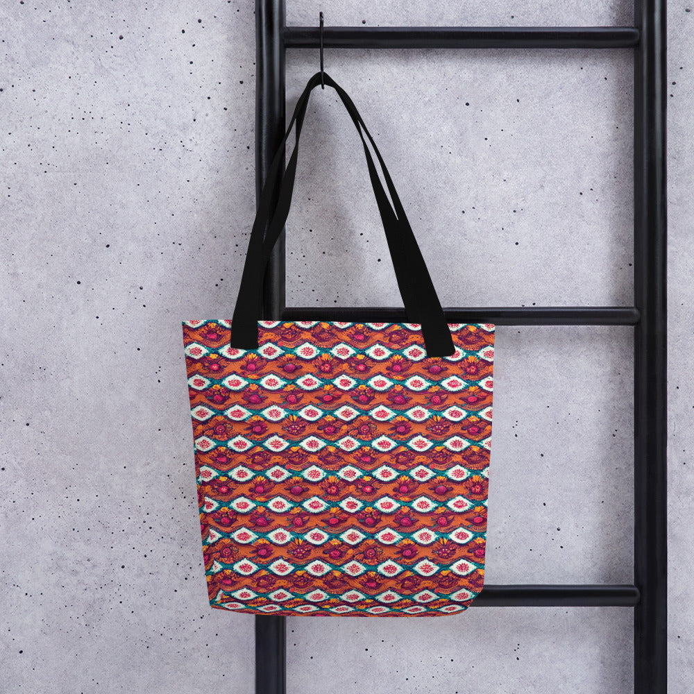 Pink and Orange Facets Tote bag