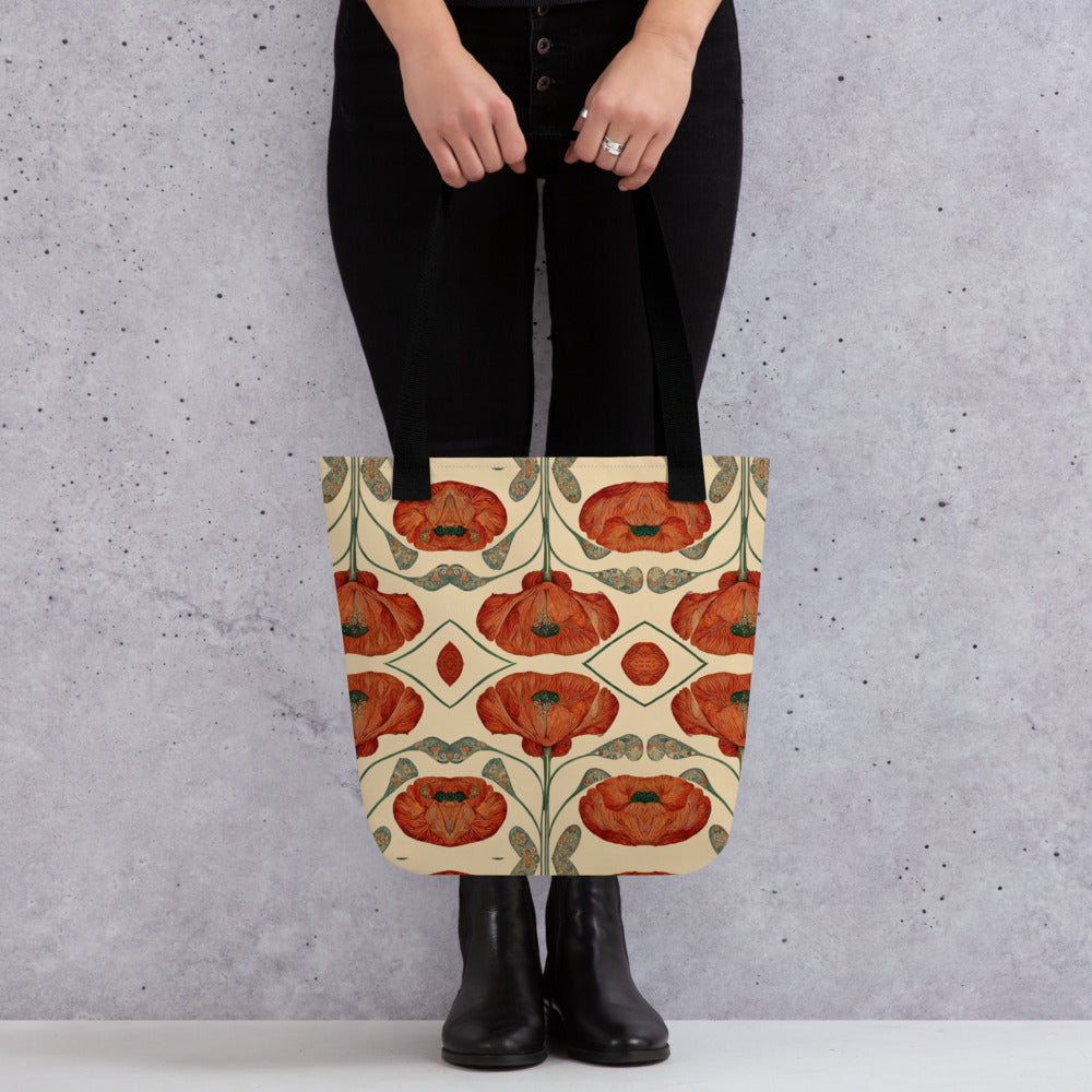 Poppies for Klimt Tote bag