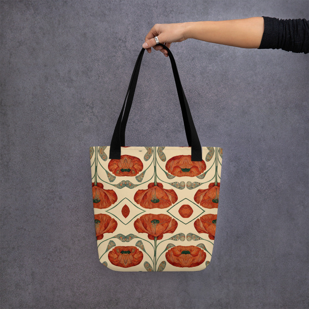 Poppies for Klimt Tote bag