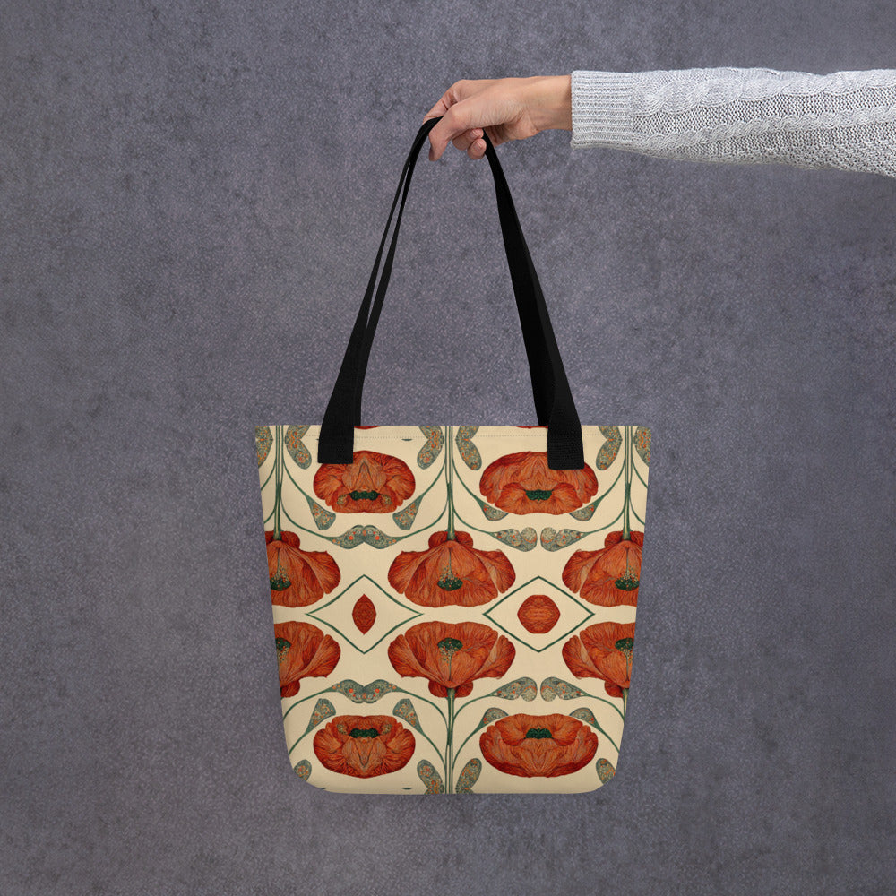 Poppies for Klimt Tote bag