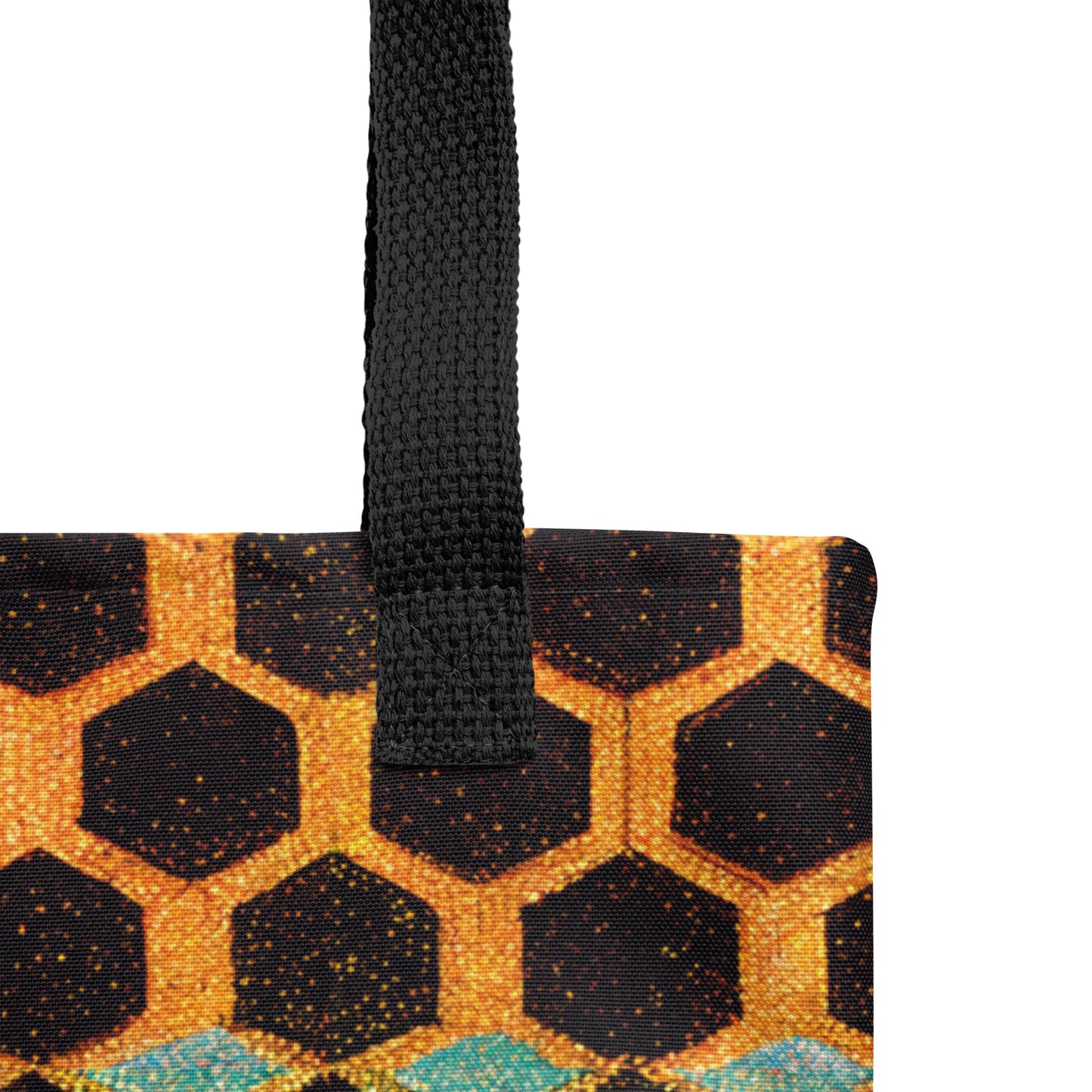 Teal and Gold Bee Bungalow Tote bag