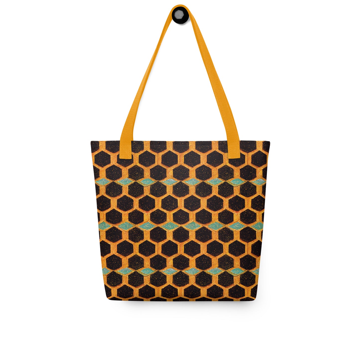 Teal and Gold Bee Bungalow Tote bag