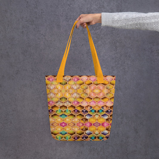 Rainbow Hive Radiance Tote bag