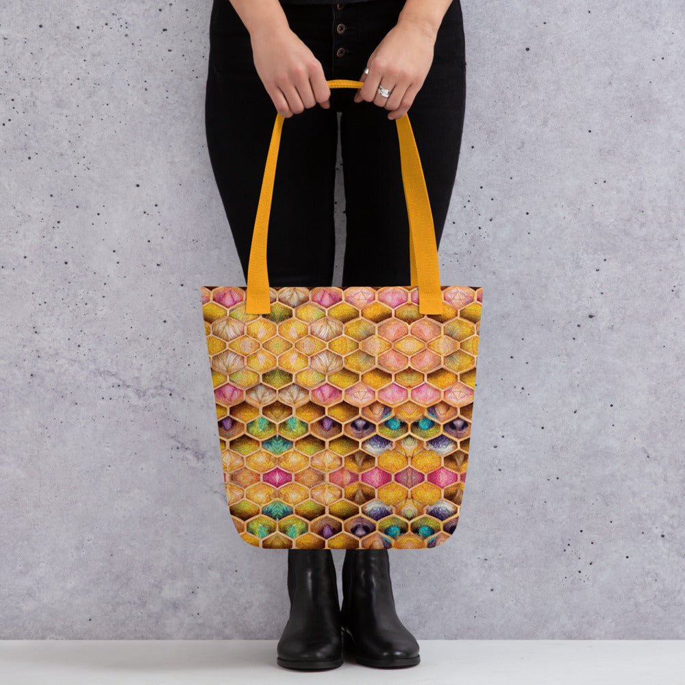 Rainbow Hive Radiance Tote bag