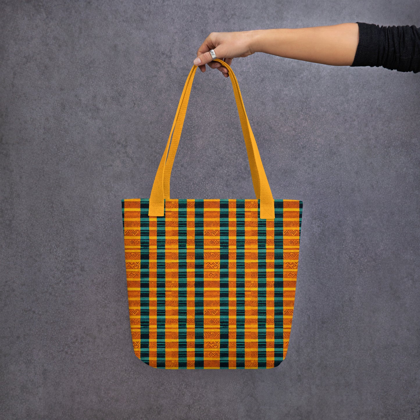 Teal & Tangerine Tapestry Tote bag