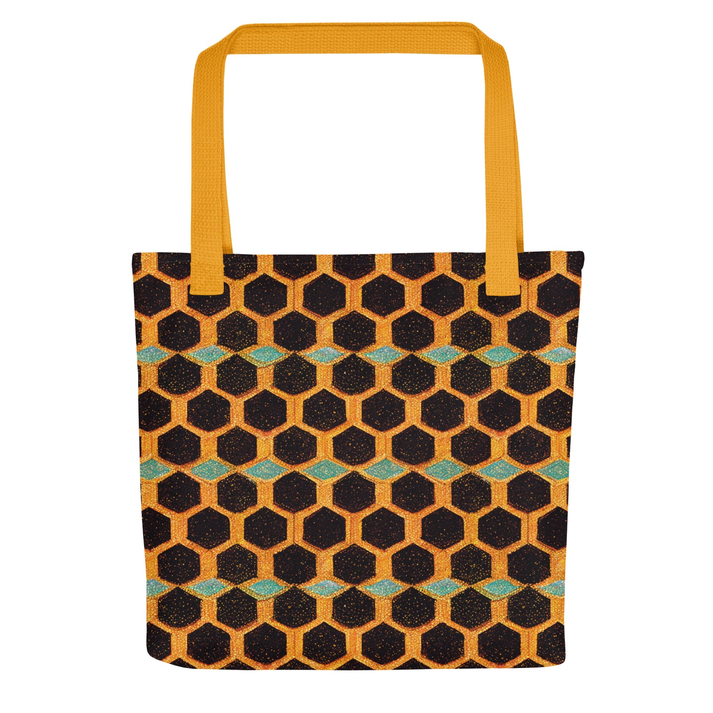 Teal and Gold Bee Bungalow Tote bag