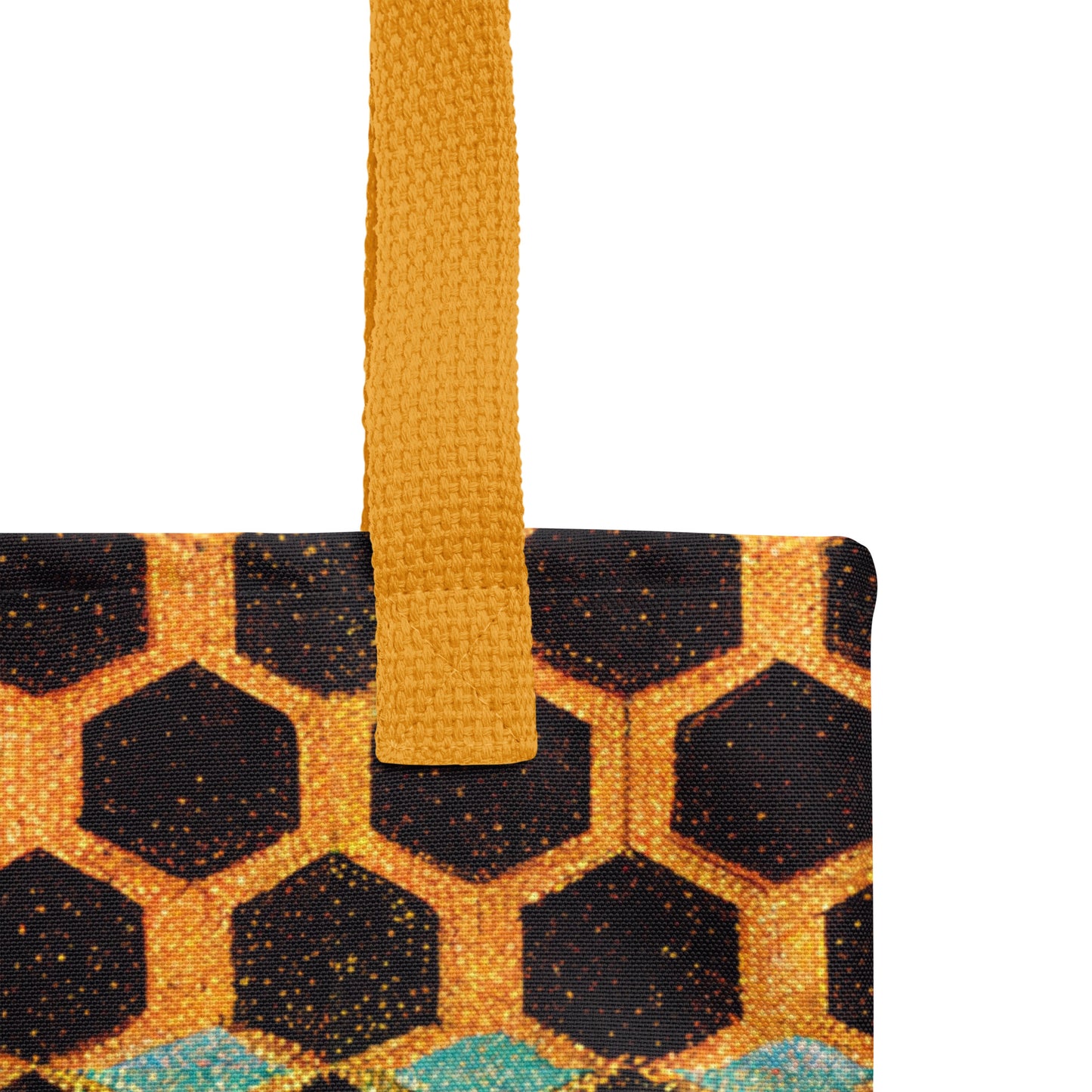 Teal and Gold Bee Bungalow Tote bag