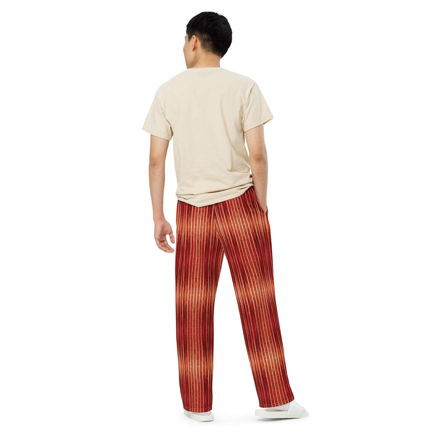 Intricate Carmine Men’s wide-leg pants