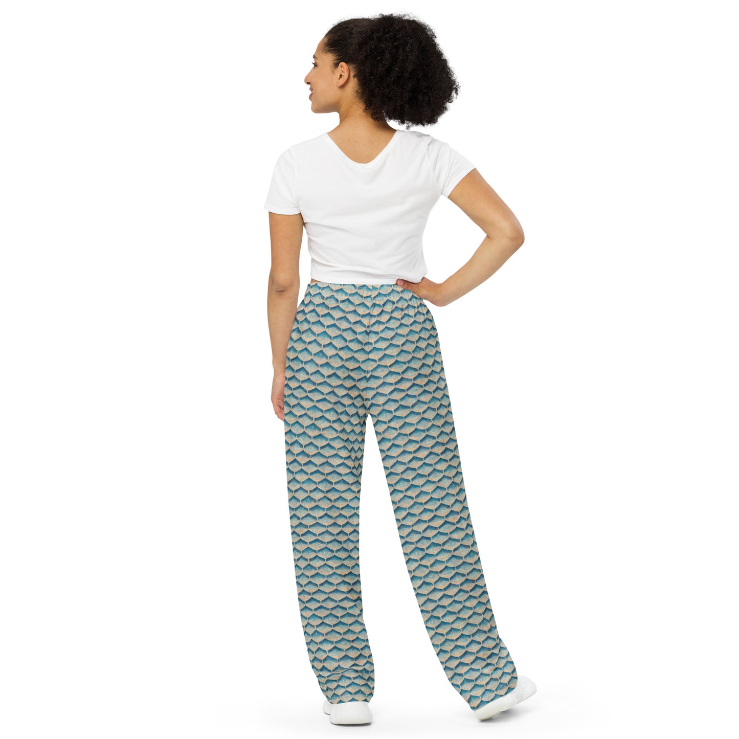 Seafoam Scales Women’s wide-leg pants