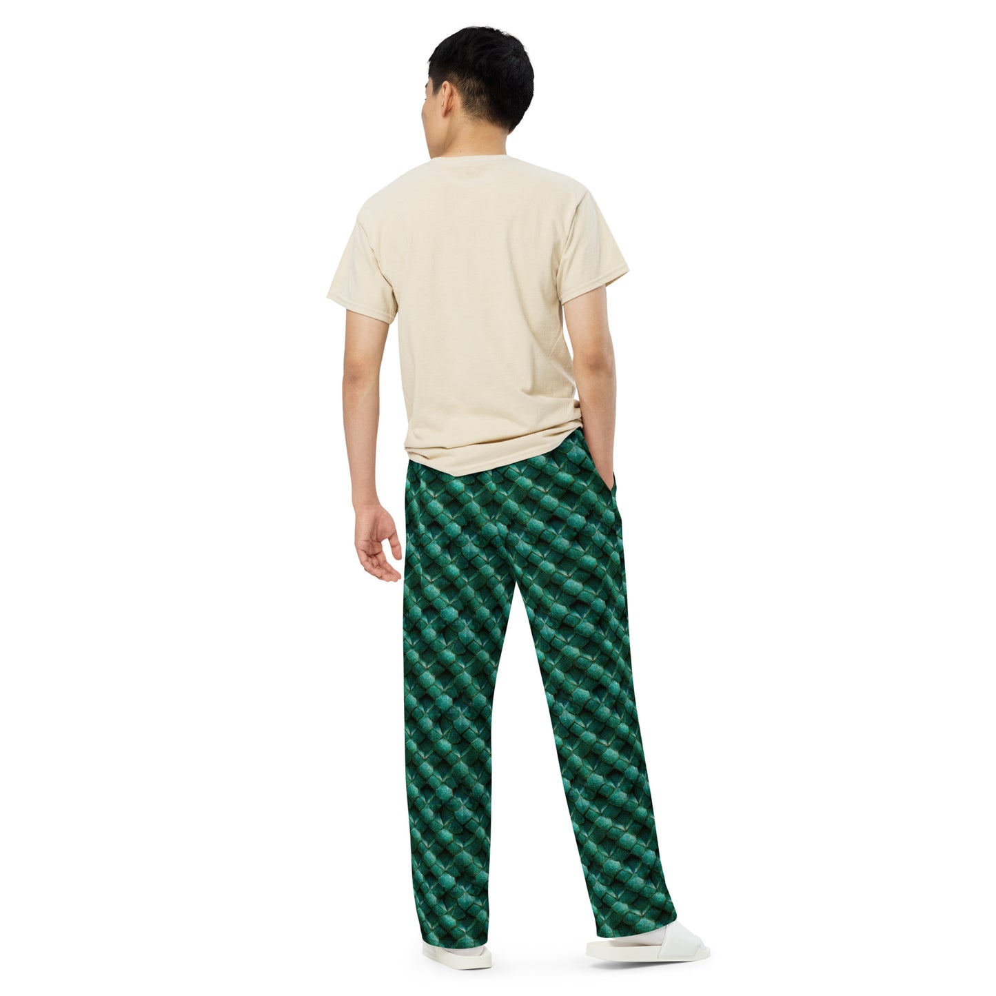 Emeralda the Great Forest Dragon Men’s wide-leg pants