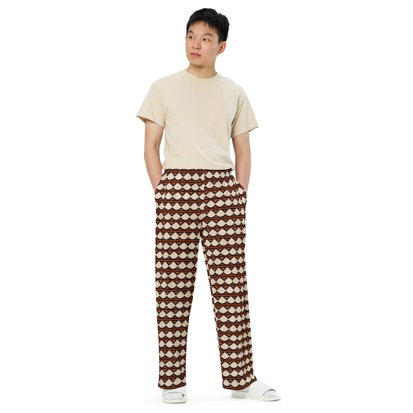 Kilimanjaro Creamsicle Men’s wide-leg pants