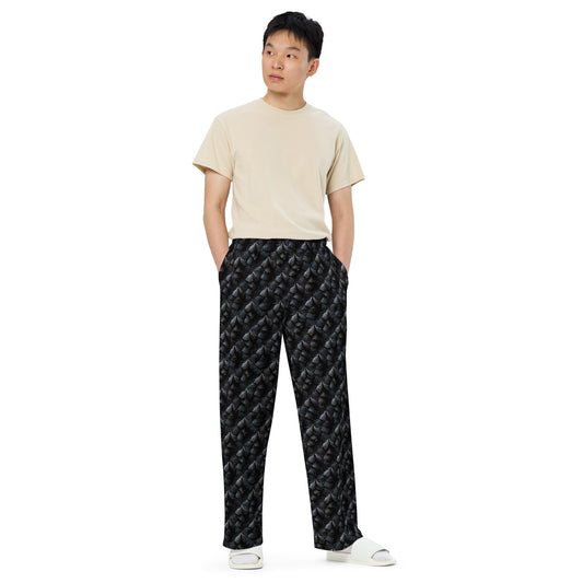 Onyxxor, the Cliff Sentinel Dragon Men’s wide-leg pants