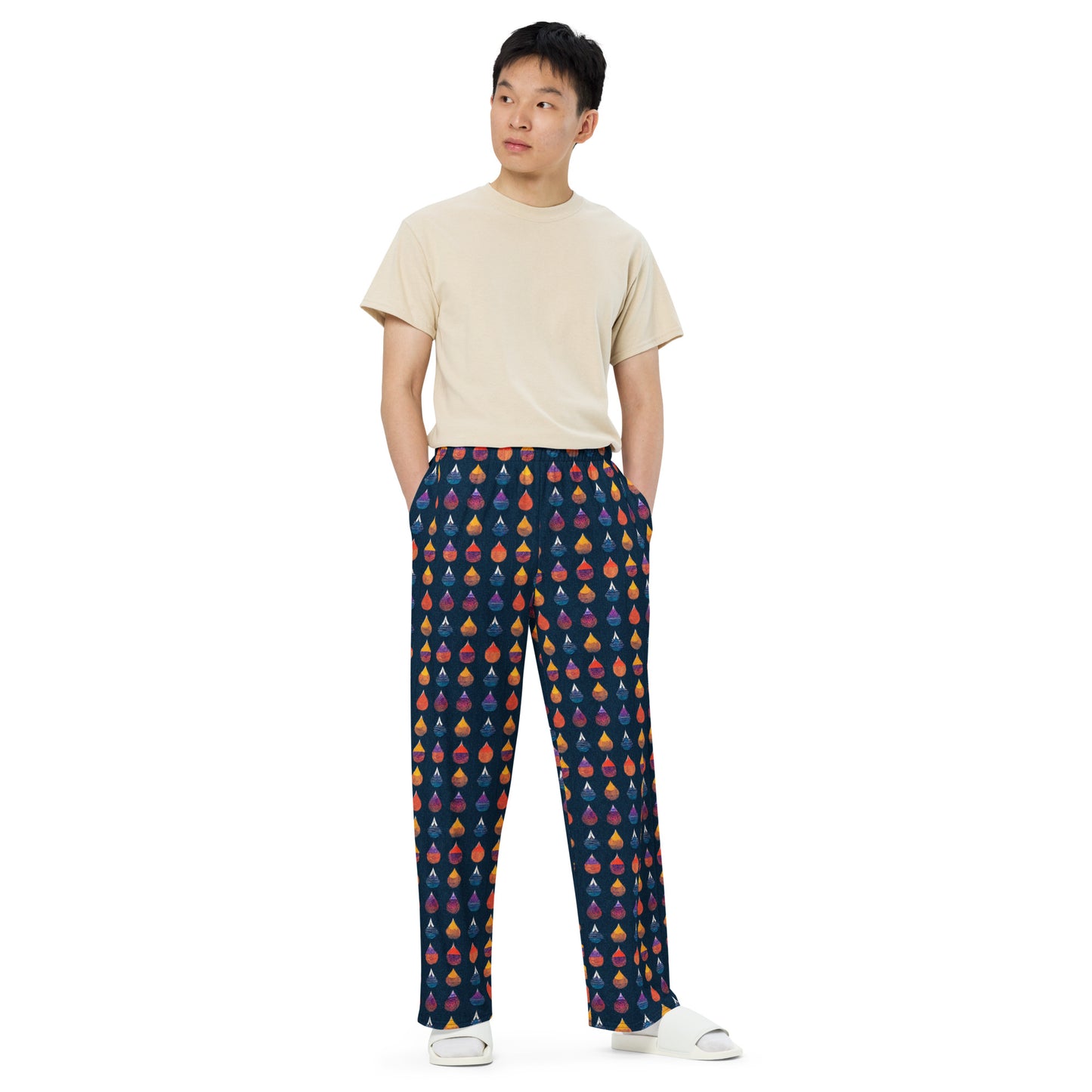 Prismatic Precipitation Men’s wide-leg pants