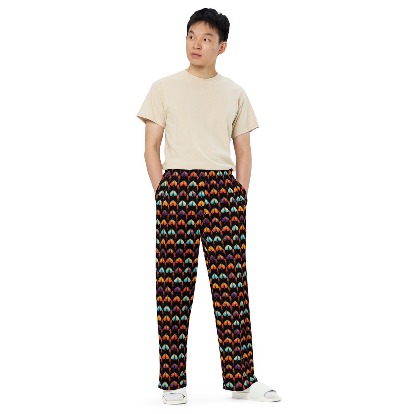 Quilted Wings Men’s wide-leg pants