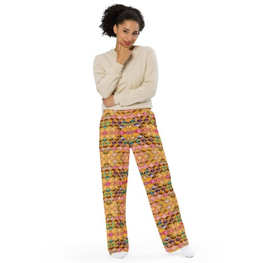 Rainbow Hive Radiance Women’s wide-leg pants