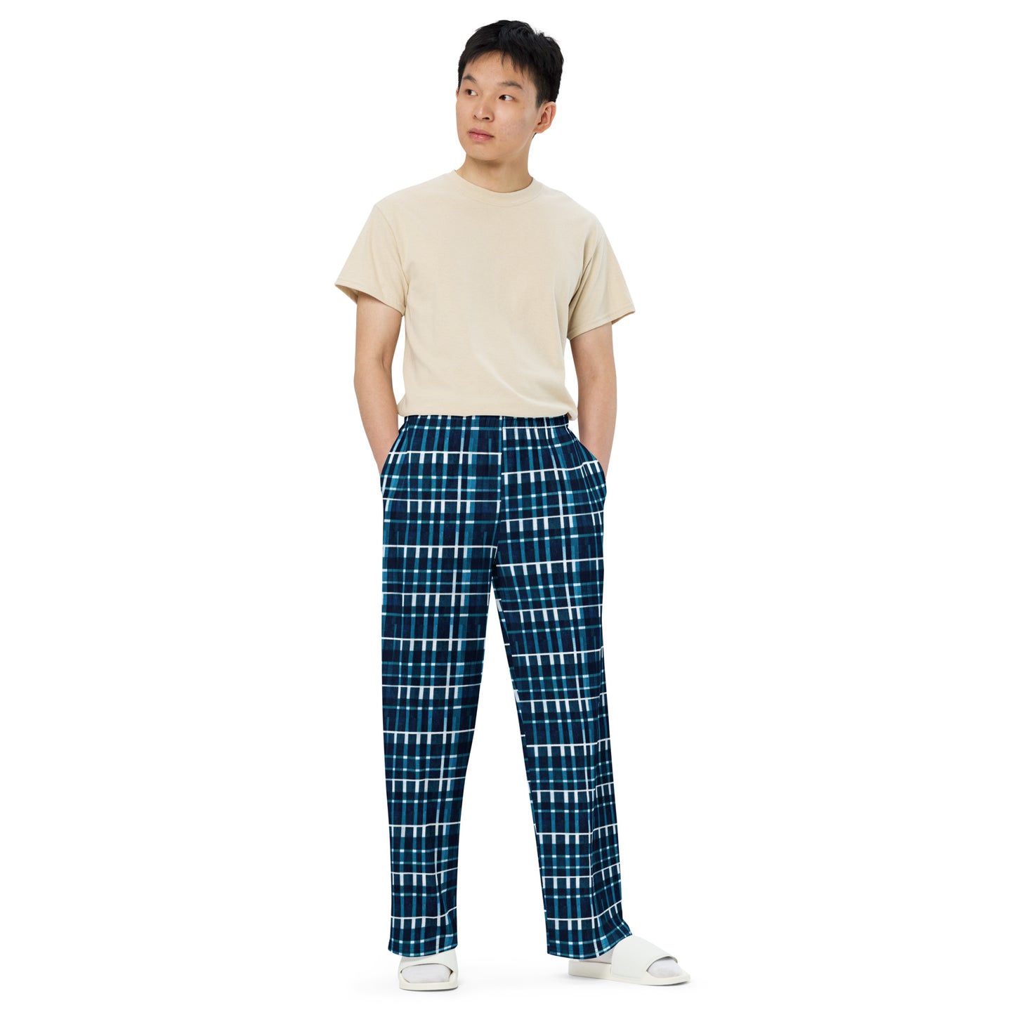 Royal Blue Scottish Heritage Men’s wide-leg pants