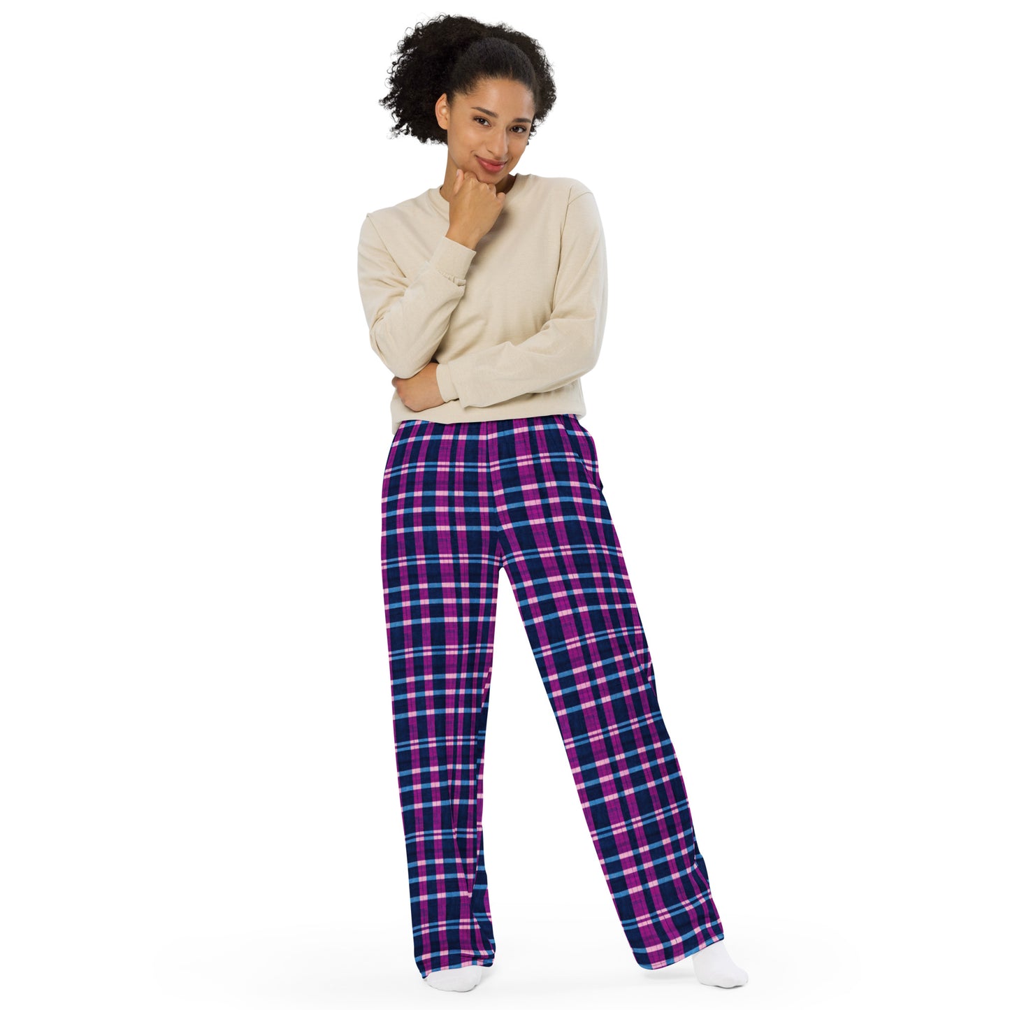 Royal Highlander Plaid Women’s wide-leg pants