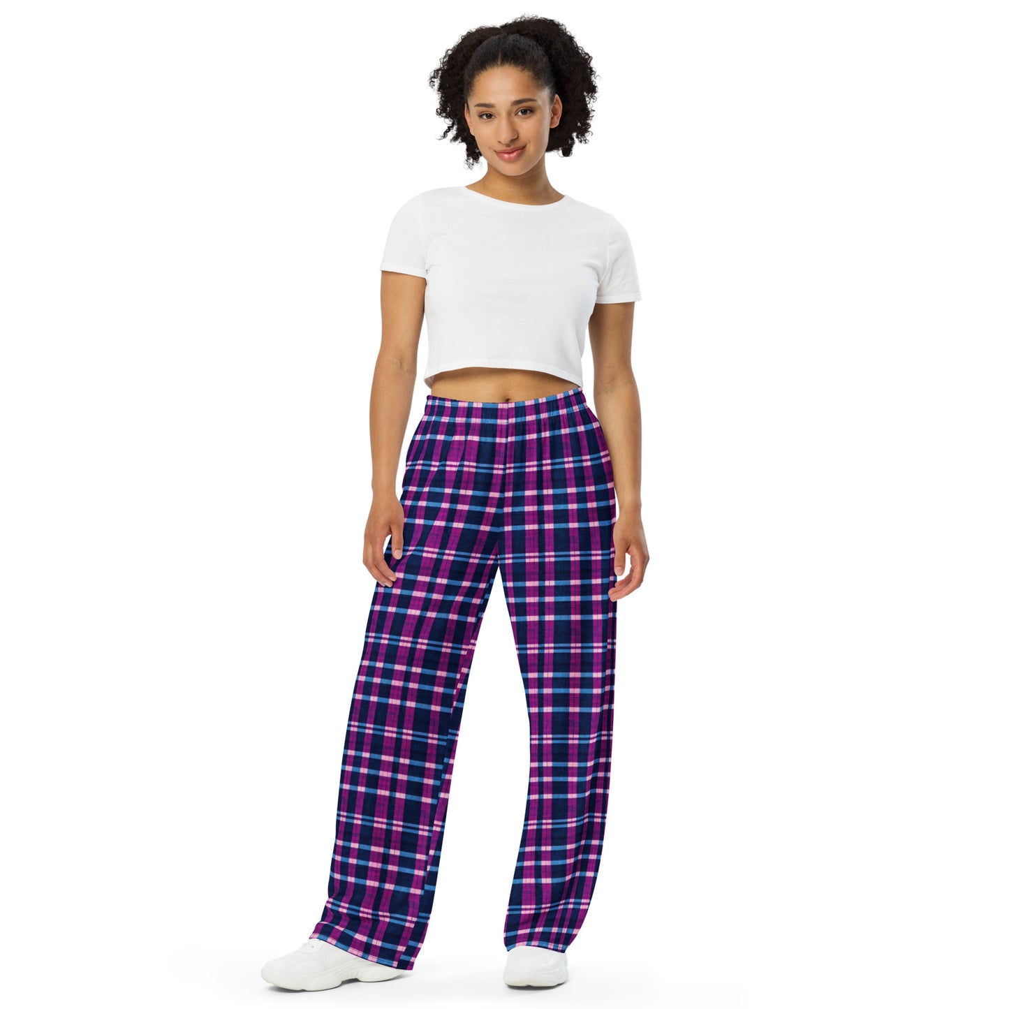 Royal Highlander Plaid Women’s wide-leg pants